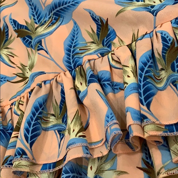 Pink Tropical Ruffle Dress - Picture 2 of 3